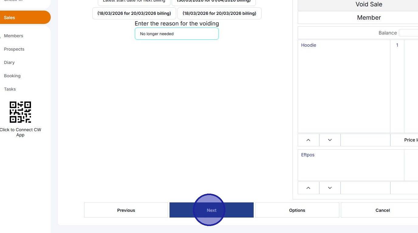 Sales - How to Void a Transaction