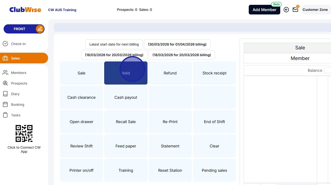 Sales - How to Void a Transaction