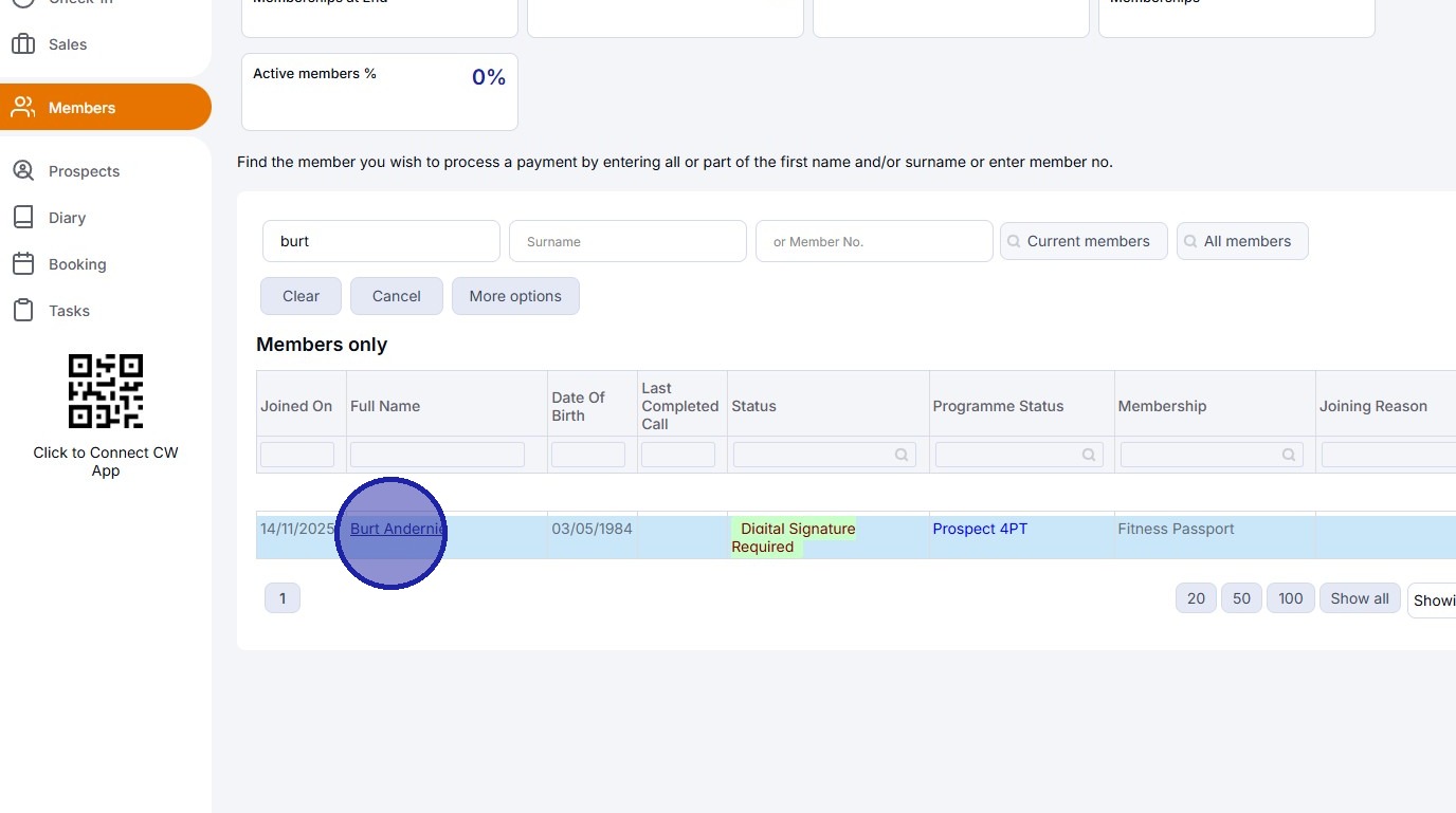 Members - Processing a Member Payment and Placing a Member in Credit