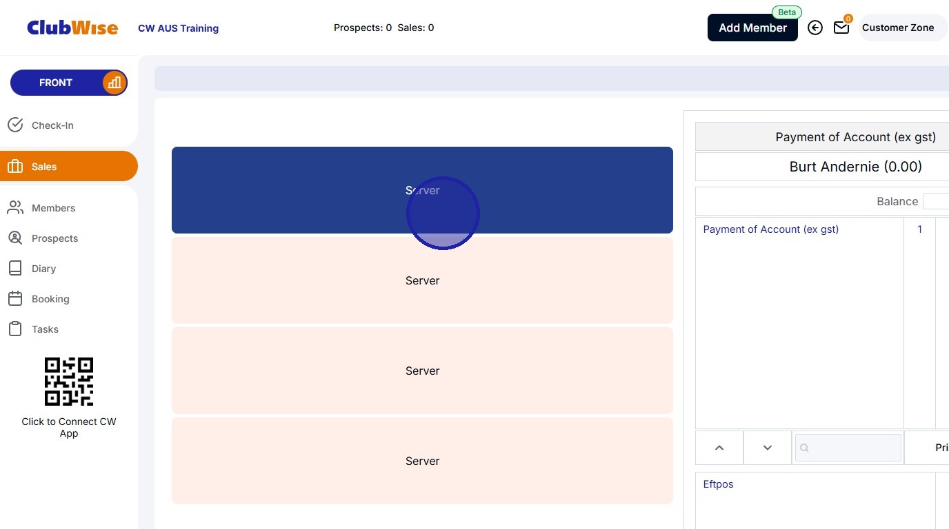 Members - Processing a Member Payment and Placing a Member in Credit