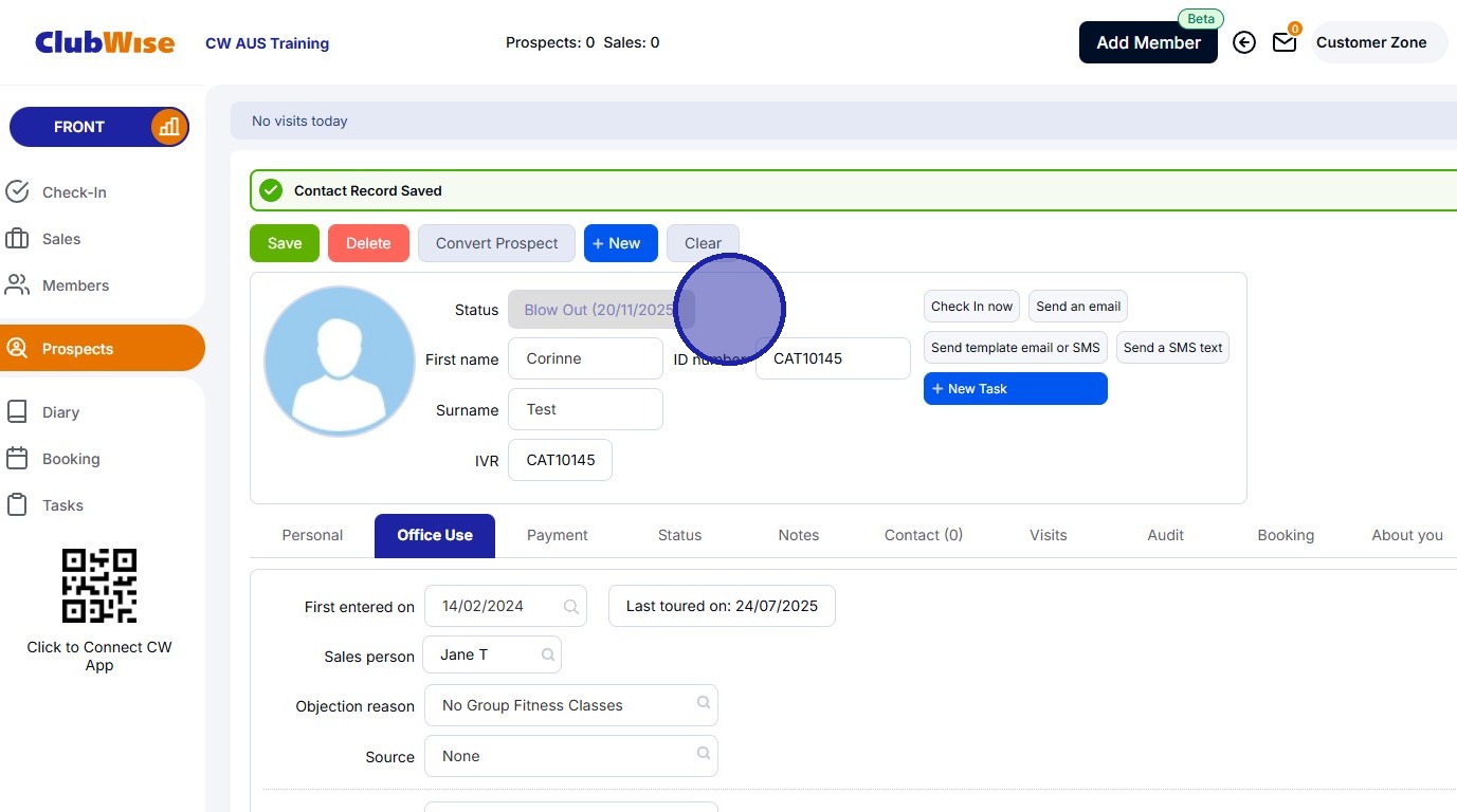 Prospects - Managing Prospect Status