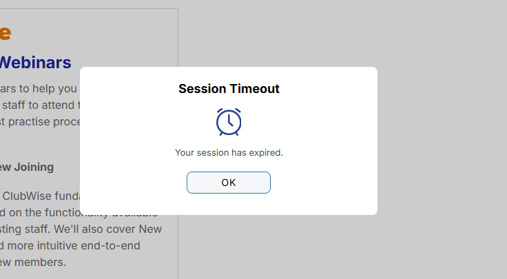 FAQ I am getting logged out of ClubWise during my workday