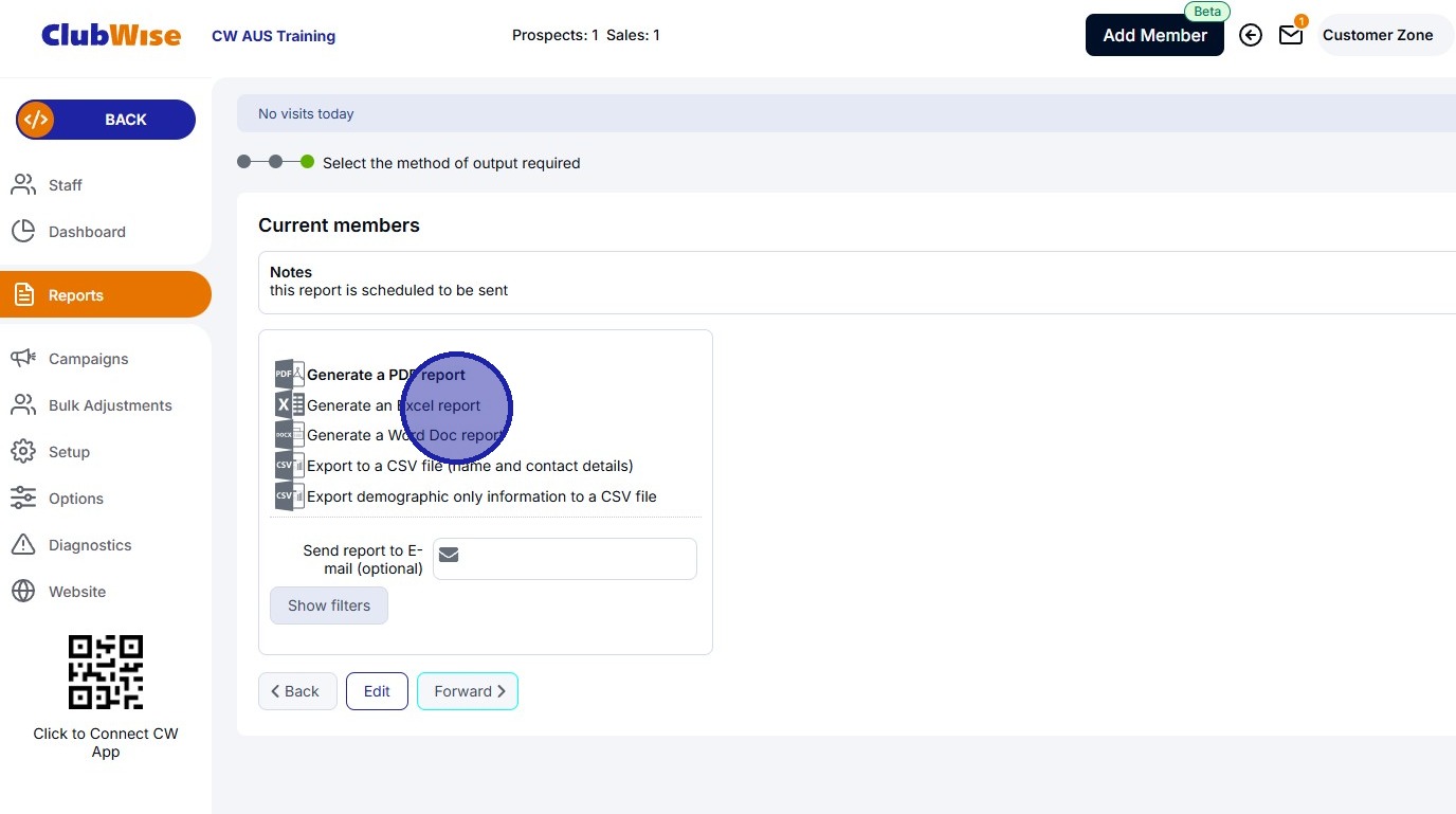 Reports - Reporting on Current Members by DOB
